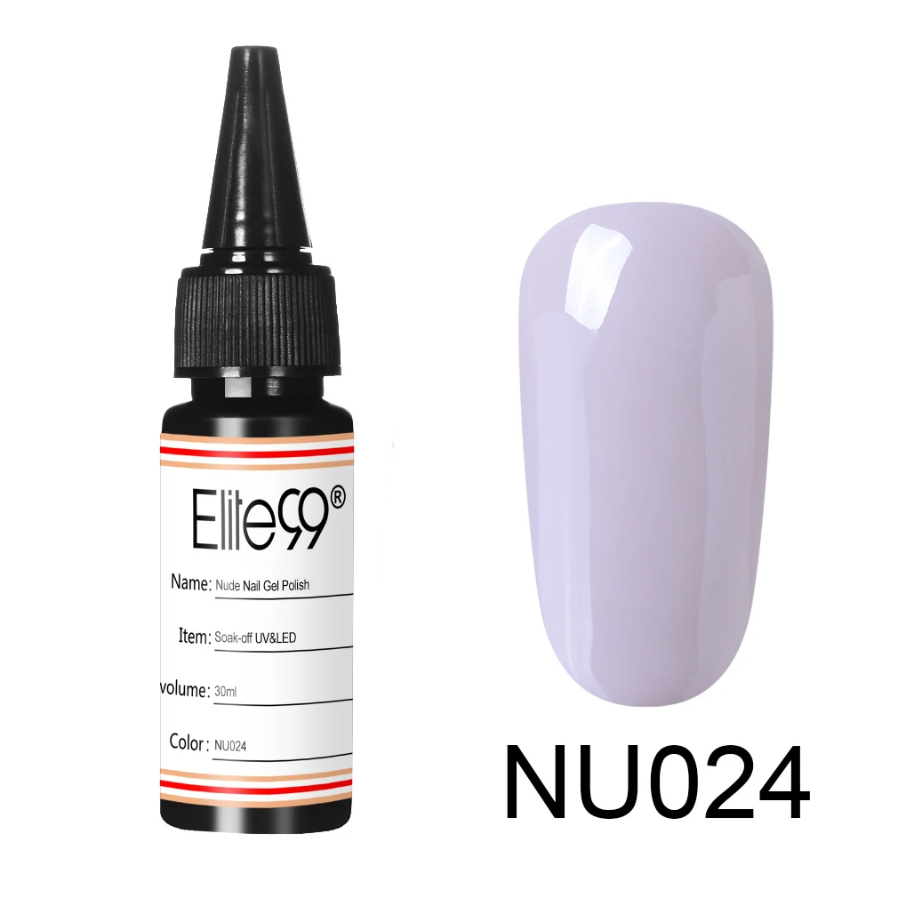 Elite99 30ml Nude Color Gel Nail Polish For Art Design Soak Off Semi-permanent Varnish Need UV LED Lamp | Красота и здоровье
