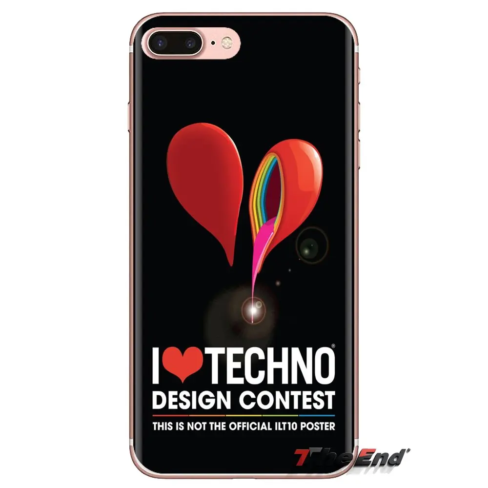 I Love Techno technology Music для LG G3 G4 Mini G5 G6 G7 Q6 Q7 Q8 Q9 V10 V20 V30 X Power 2 3 K10 K4 K8 2017 силиконовый чехол |