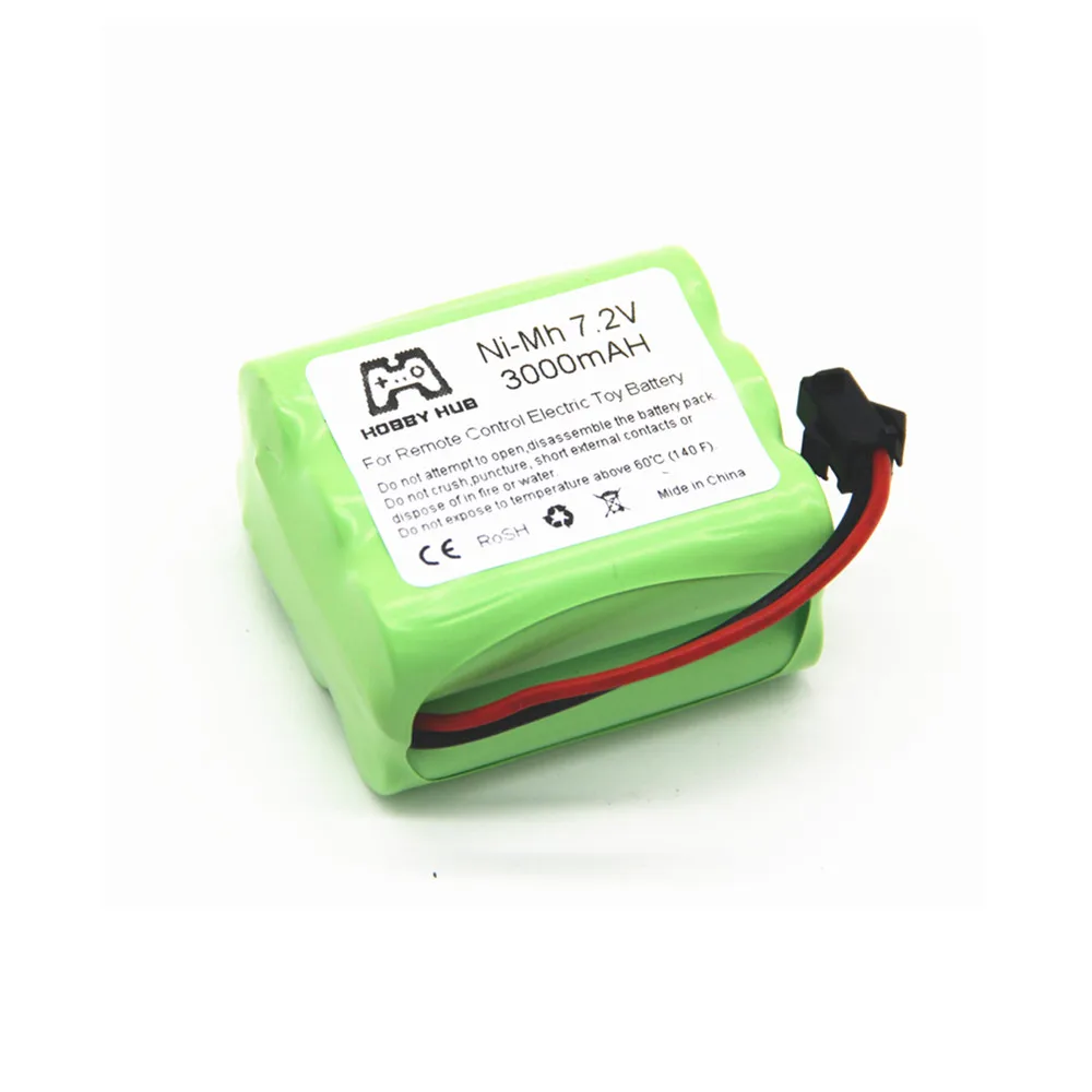 1PCS Ni-MH 3000 mAH 7,2 v AA Аккумуляторная батарея для радиоуправляемого автомобиля Telerobot лодки Танк Игрушечная модель инструментов 7,2 v 3000 mAH электрические игрушки nimh - Цвет: 1PCS