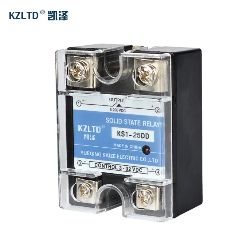 Твердотельные реле DC-DC SSR-25DD от 3 до 32 В постоянного тока 5 ~ 220 24 с алюминиевой