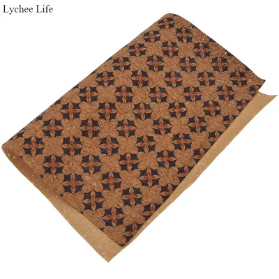 Orange blue tip Lychee Life винтажный мягкий пробковый материал A3 для женщин, рукоделие, ручная работа, Лоскутная одежда, аксессуары для украшения одежды - Цвет: Orange blue tip