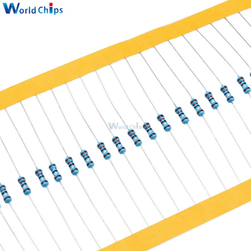 100 шт. металлического пленочного резистора 1/4W 0,25 W 0~ 10 м Ом 1% 100R 220R 1K 1,5 K 2,2 K 4,7 K 10K 22K 47K 100 к 100 220 220 Ом 1 м сопротивление