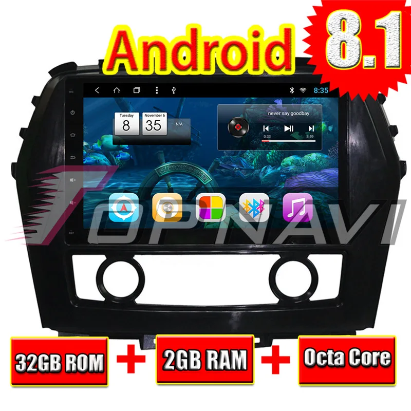 Автомобильный ПК Мультимедийный GPS-навигатор для Nissan Maxima 2016 Android 8 1 10 ''Topnavi