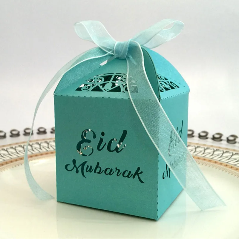50 шт. Eid Mubarak Dragee конфетная Подарочная коробка украшения для Рамадана