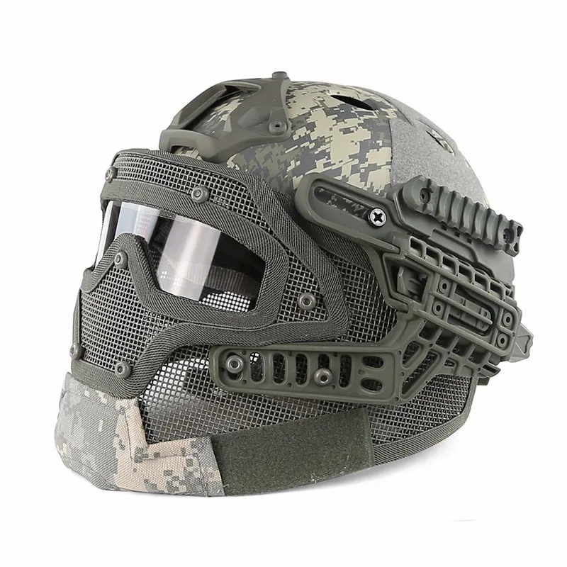 SINAIRSOFT, тактический шлем, новая система G4, ABS, полная маска для лица, с Goggle, для военного страйкбола, пейнтбола, армии, Быстрый Шлем