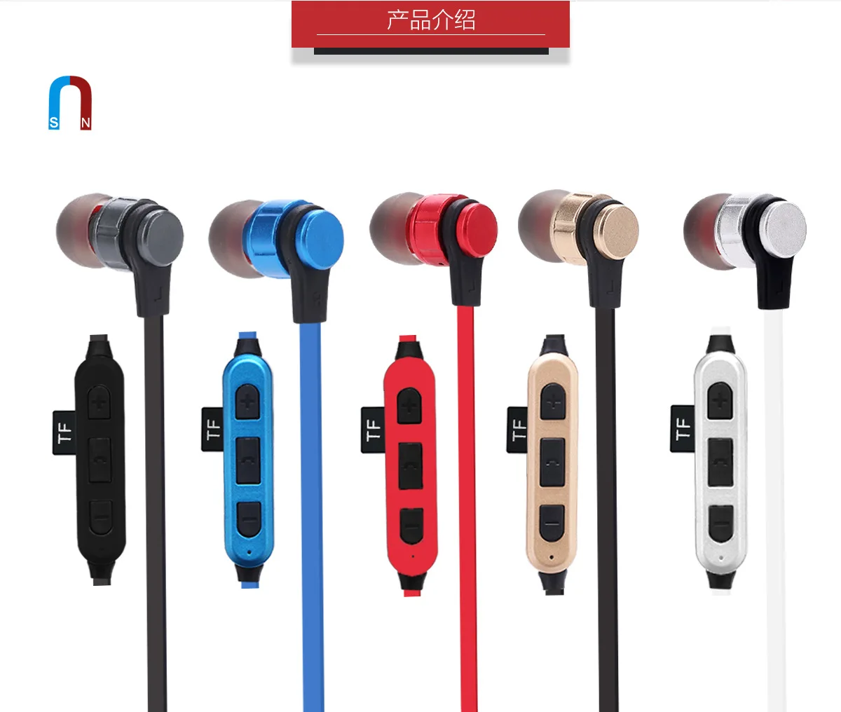 Магнитный bluetooth наушник Tonbux K9 стереонаушники с музыкальным голосовым