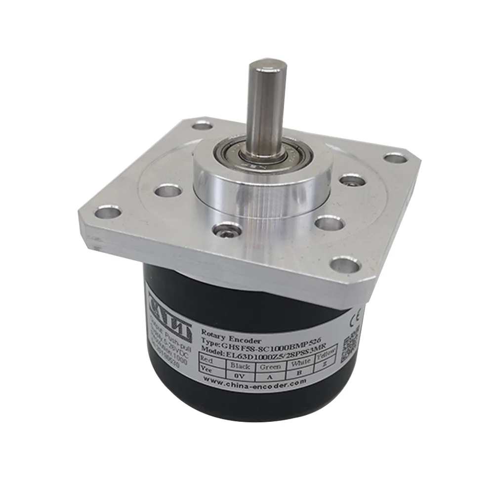 Кодовый Поворотный энкодер EL63D1000Z5/28P8S3MR фаза ABZ Push pull 1000 1500 2500PPR 63 мм фланец оптический инкрементный энкодер