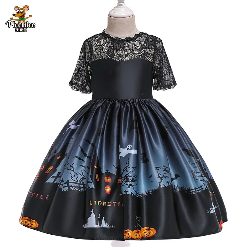 

Toddler Baby Girl Halloween Princess Dress Kids Baby Girls Print Dress Halloween Outfits Clothes 2-10 Years