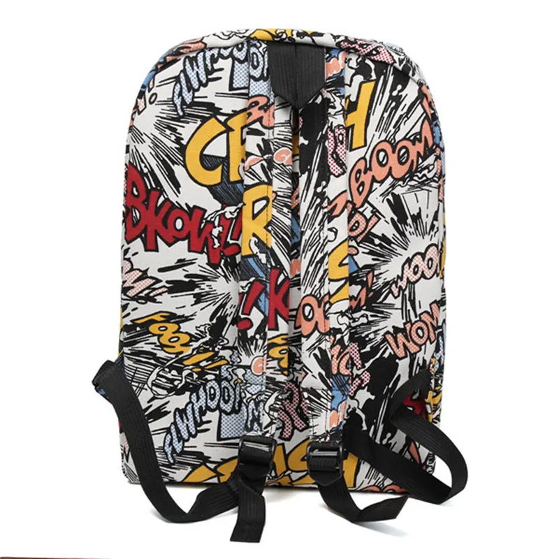 Рюкзак с граффити школьная сумка для подростков женские рюкзаки и школьные сумки