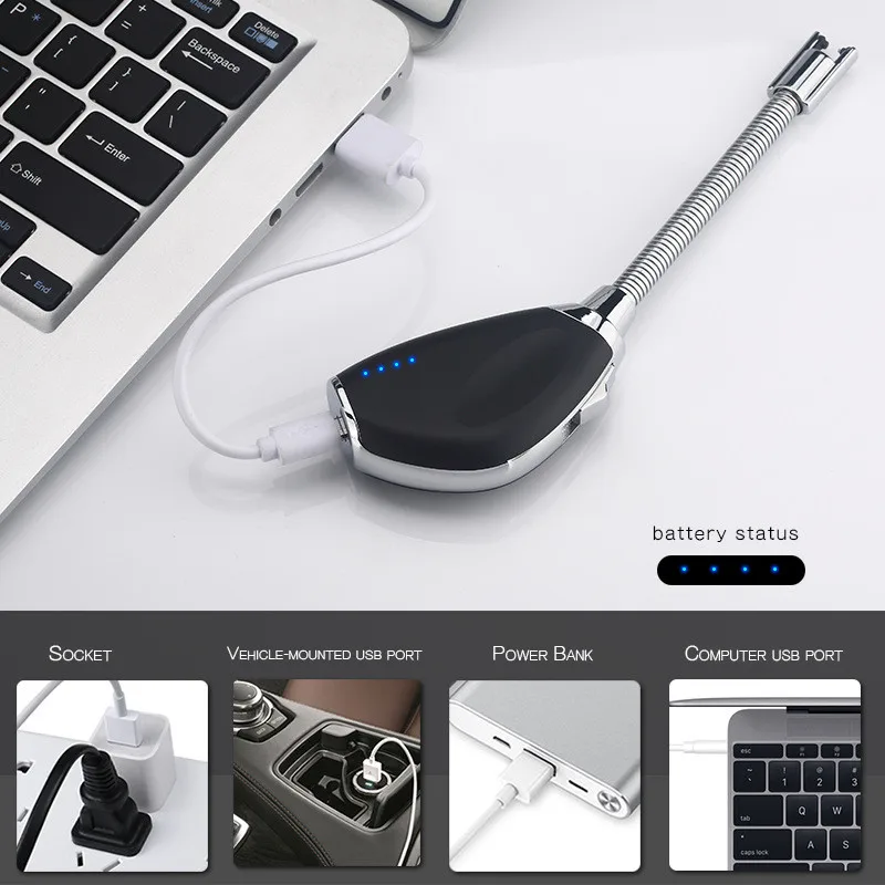 Кухонная зажигалка электронная зарядка через Usb ветрозащитная Зажигалка для