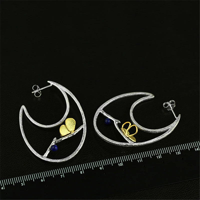 Lotus Fun реальные 925 Серебро Природный творческий ручной работы ювелирных украшений