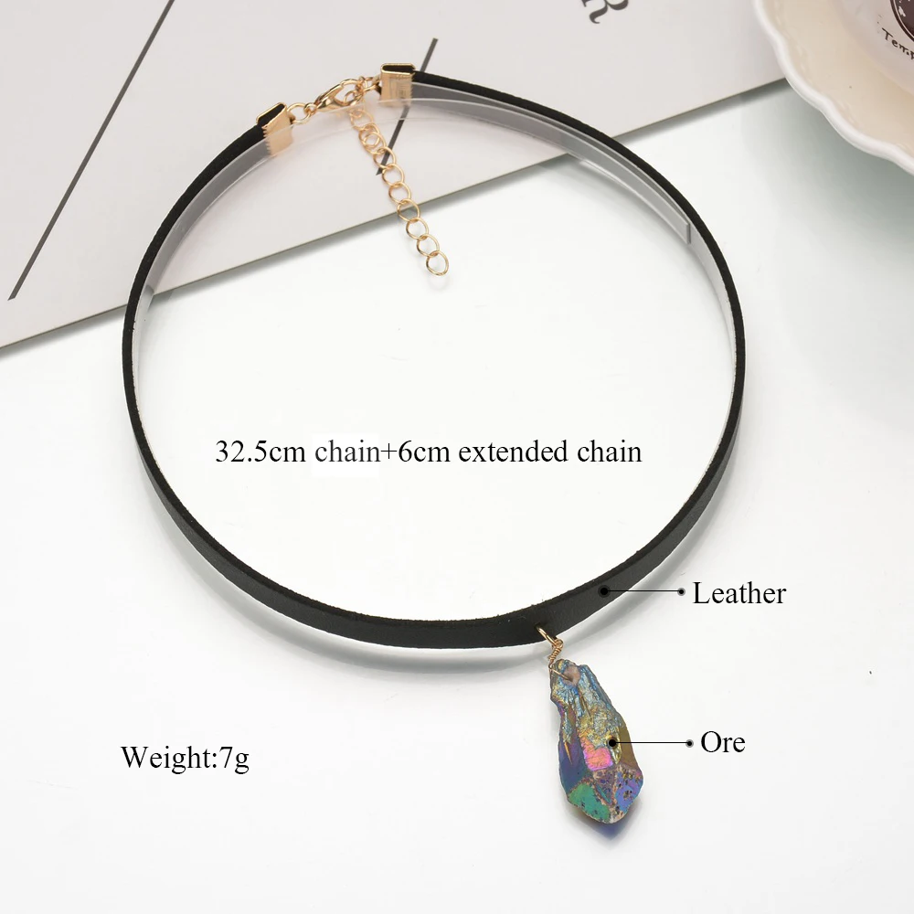 MESTILO модное ювелирное изделие Женские аксессуары черная кожаная веревка колье