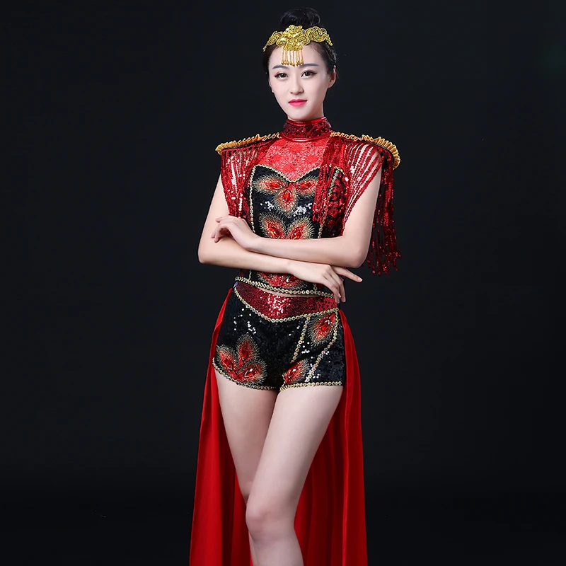 Новые танцевальные костюмы для джаза летние взрослых с кисточками современные