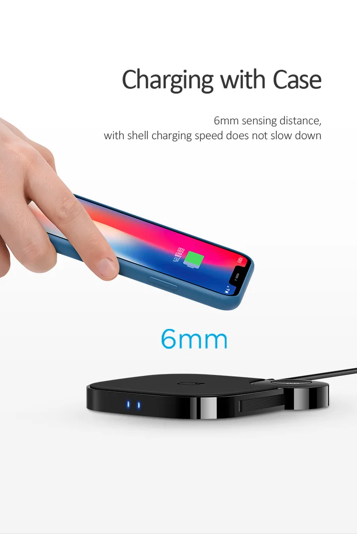 QI Wireless Charger for Apple Watch 4 3 2 1,USAMS Wireless Portable External Battery for iPhone X Samsung Xiaomi charger adapter