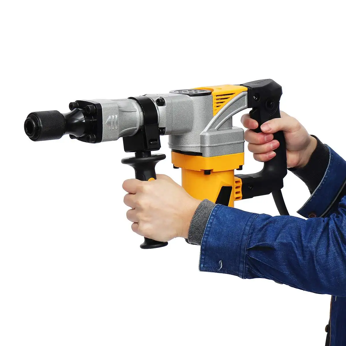 Impact Demolition Hammer 2300W Professional Electric Hammer Concrete Drill Breaker Industrial Power Tools Kit Slotting Machine