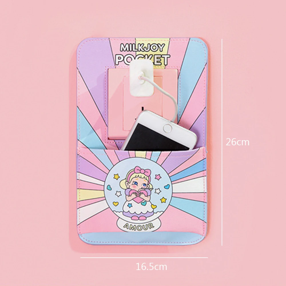 

Cute Cartoon Switch Cover Phone Charging Socket Storage Rack Box Switch Sticker Shelf Key Holder Container Organization