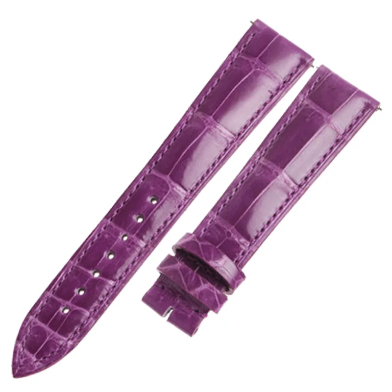 Wentula ремешки для Franck Muller FM6850/FM5850/2852 кожи аллигатора/крокодиловой Смотреть Band - Цвет ремешка: Фиолетовый