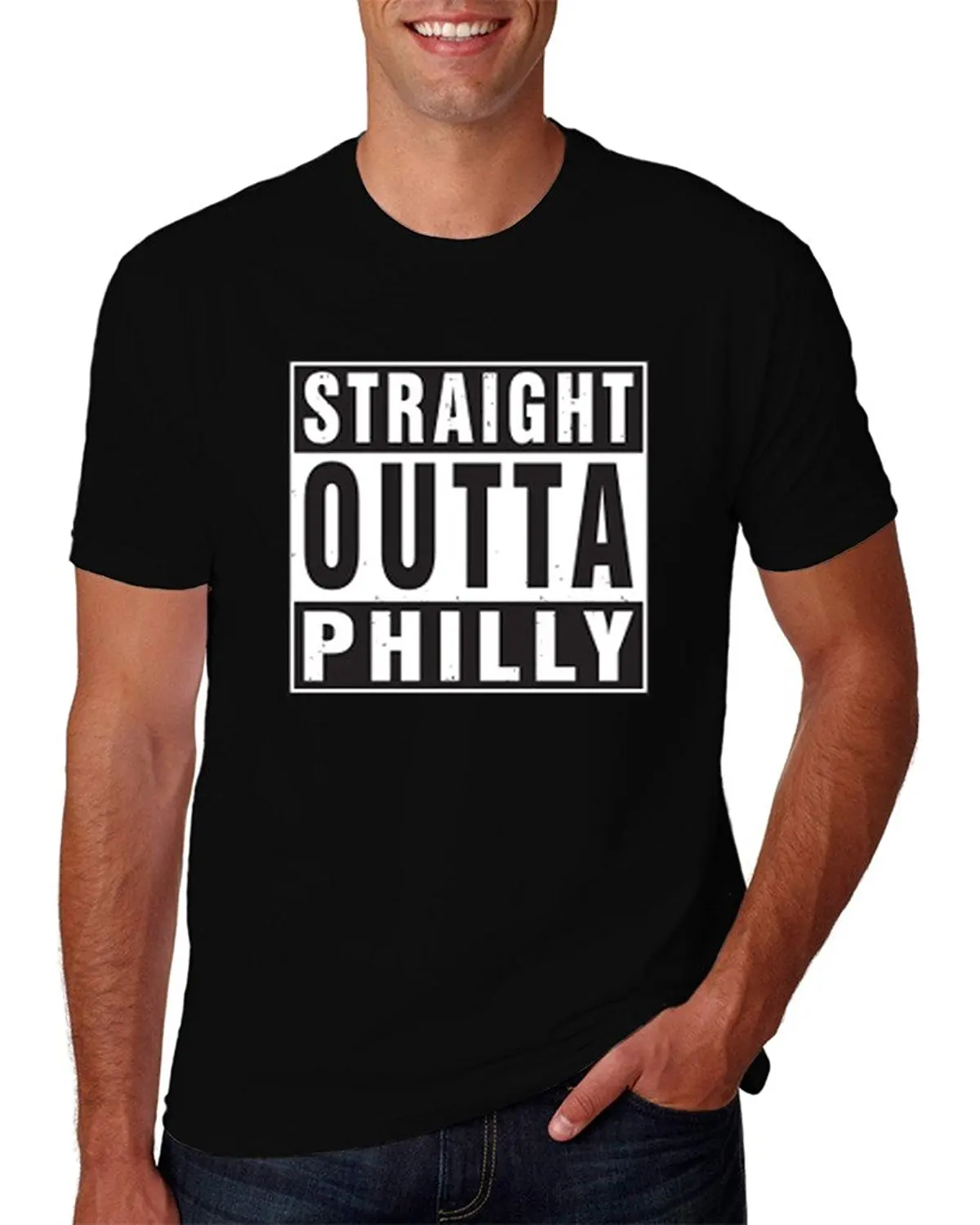 Прямиком из Филадельфии пародия Футболка короткий рукав 100% хлопок мужские