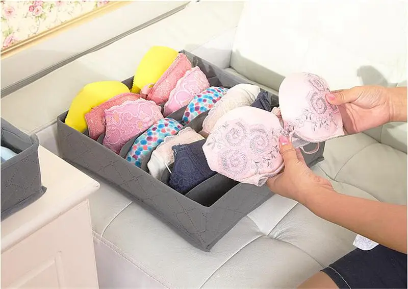 Нетканый материал Складная Нижнее белье для хранения лифчиков контейнер Носки
