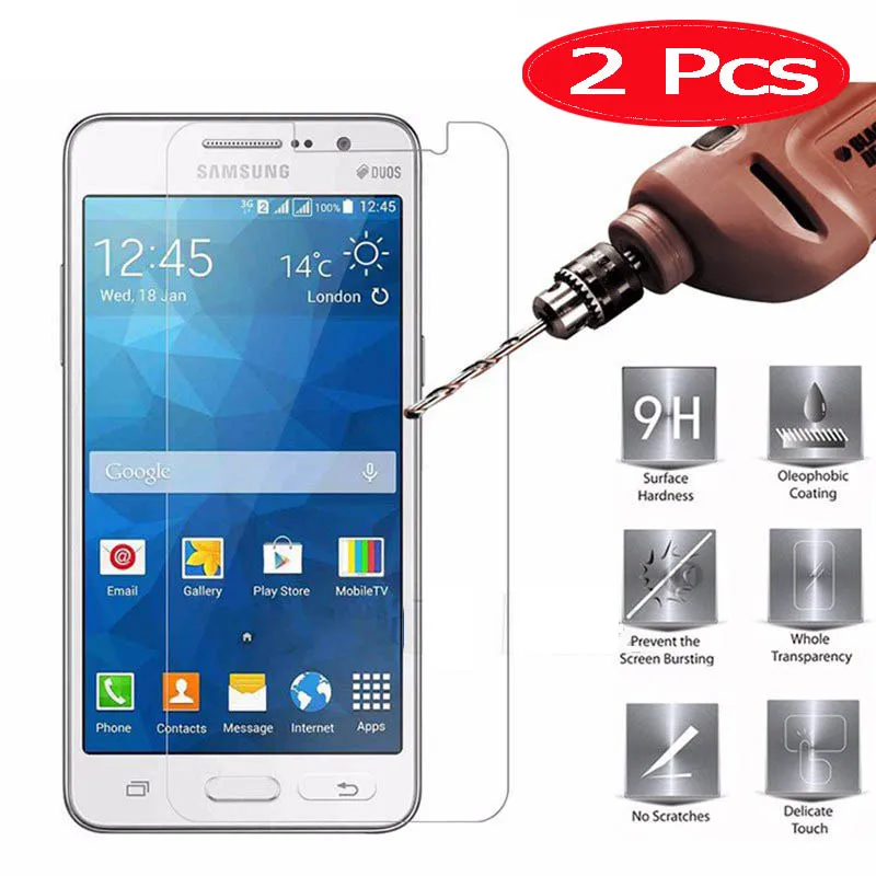 2 шт HOPELF закаленное стекло для Samsung Galaxy Grand Prime G530 Защита экрана стекло|glass for