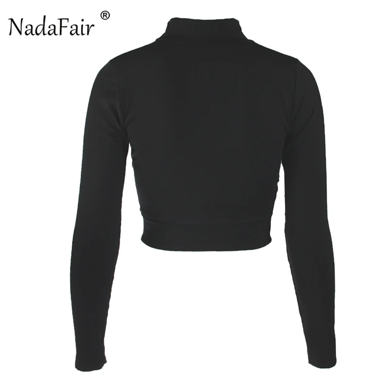 Сексуальная Женская футболка с высоким воротником FSDA сезон осень зима 2018