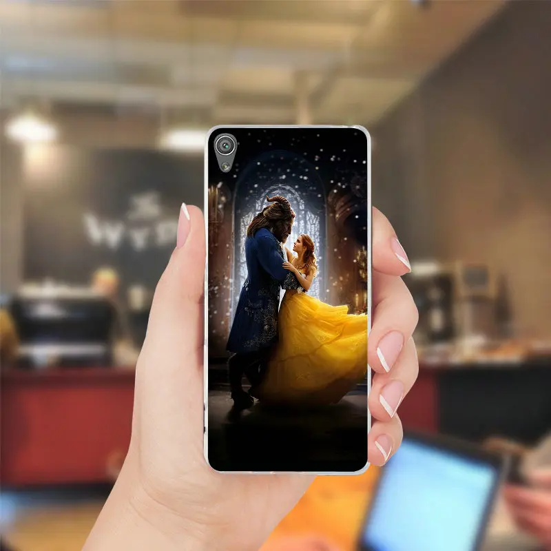 Beauty Girl and Beast Rose Soft TPU Silicone Phone Cases For Sony Xperia XZ Z Z1 Z2 Z3 Z4 Z5 Compact M2 M4 M5 E3 E5 T3 XA Case | Мобильные