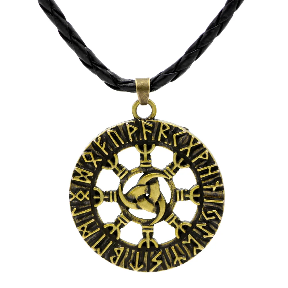 Мужской норвежский викинг тройной Рог Odin РУНИЧЕСКАЯ подвеска тройные Кулоны