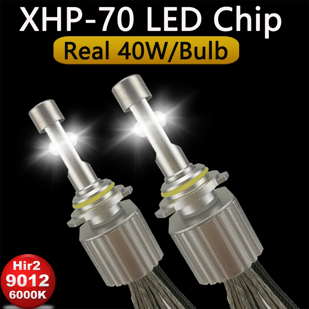 9012 Hir2 светодио дный фары 6000 К 110 Вт 13200lm XHP70 XHP 70 фар автомобиля лампы мотоциклов