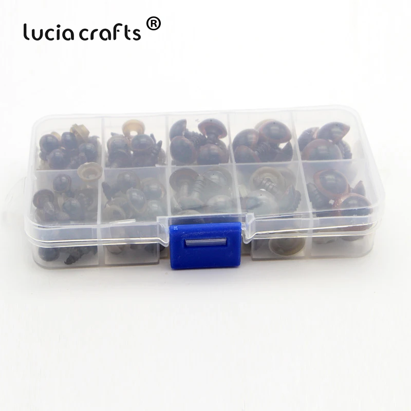 Lucia crafts 1 коробка(42 пары) 8-16 мм коричневые пластиковые защитные глаза для DIY мягкая игрушка глаза кукла животные кукольные ремесла K1001