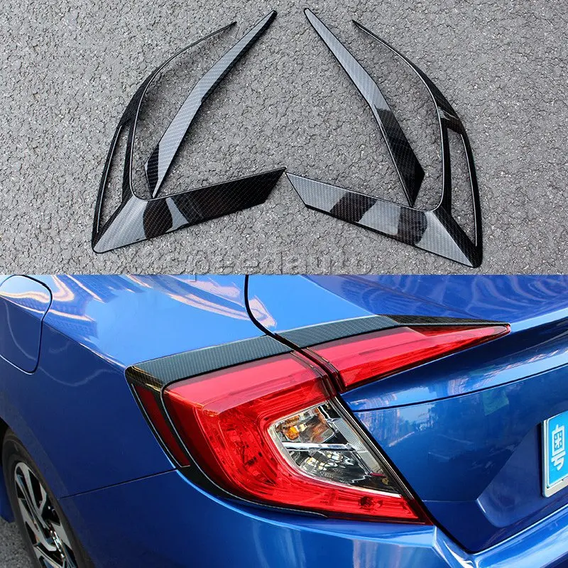 Автомобильный Стайлинг стильный задний фонарь из углеродного волокна для Honda Civic