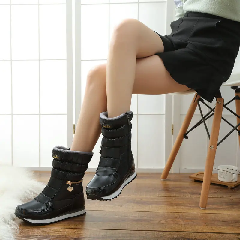 Женские ботинки на молнии короткие зимние с нескользящей подошвой 2019|boots ladies|boots