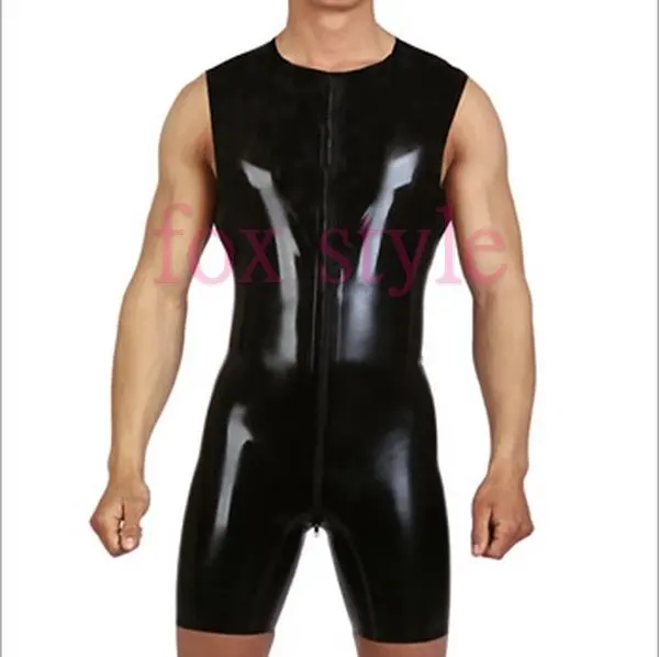 Black latex swimming suit