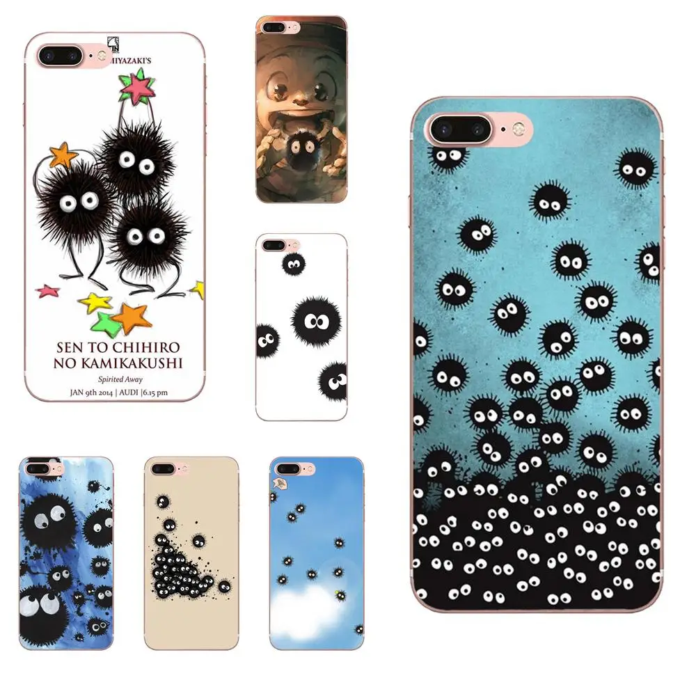 Фото Мягкий Силиконовый ТПУ Прозрачный мобильный телефон Susuwatari Spirited Away для Huawei P7 P8 P9 P10 P20 P30 Lite Mini Plus Pro 2017 2018 2019 №1