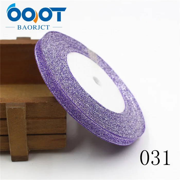 OOOT BAORJCT, 1710181,34 цветов, 6 мм, Блестящая лента, Рождественская тесьма для свадебного ремесла, бант, подарочное украшение, оберточная лента, сделай сам - Цвет: 031