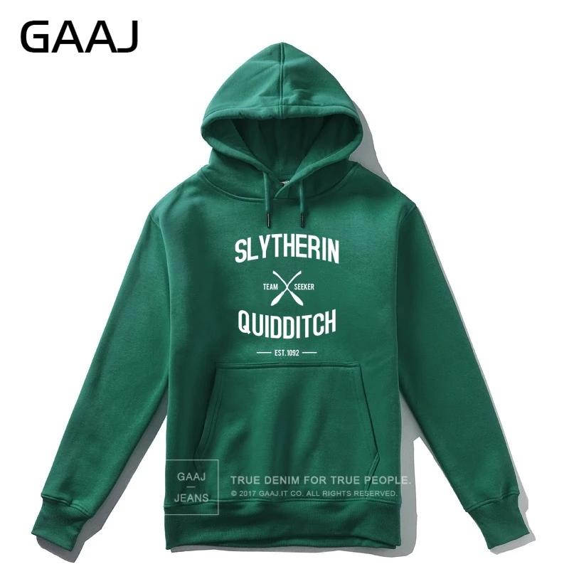 GAAJ "Slytherin Quidditch Team" с принтом букв, мужская толстовка с капюшоном, Женская Повседневная Уличная одежда, толстовки, пальто, повседневная мужская куртка, новая куртка