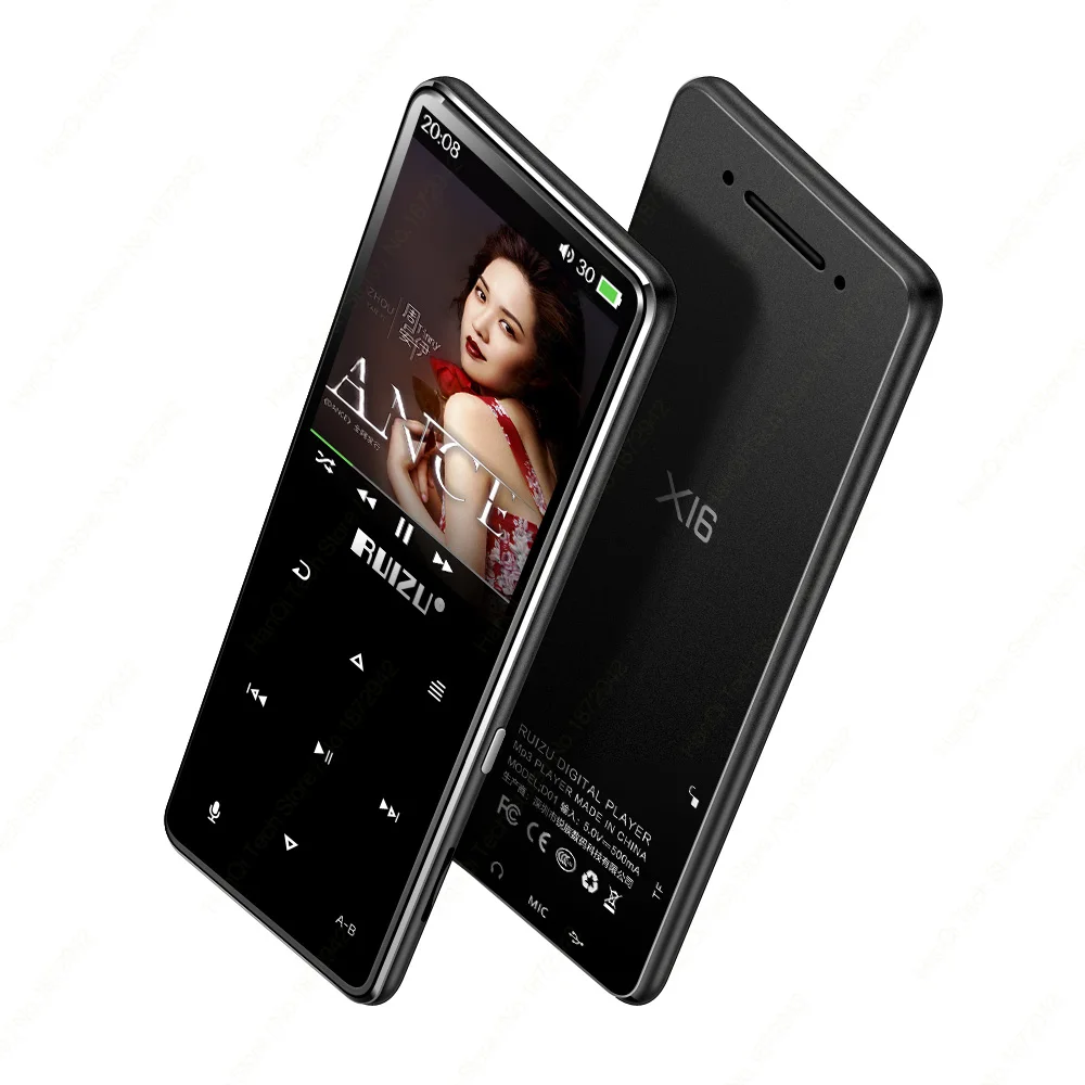 Ruidu X16 Bluetooth MP3-плеер Hifi спортивный Flac музыкальный плеер со встроенным динамиком поддержка fm-радио запись электронной книги шагомер