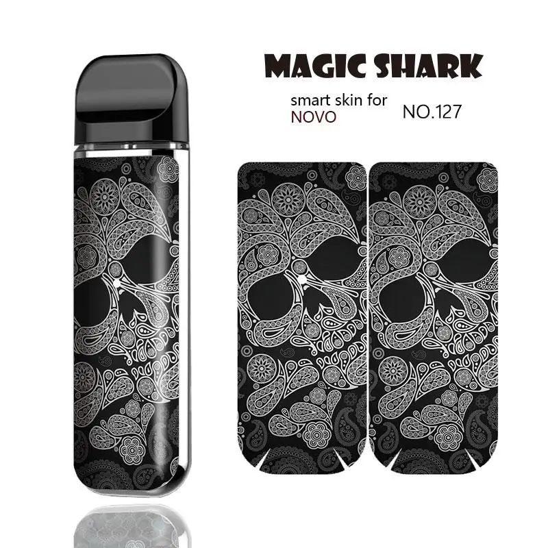 Модный чехол-наклейка Magic Shark Fire Horse Skull Star War Black Warrior для Smok Novo 121-130 | Мобильные