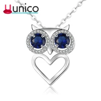 uunico 2018 new crystal owl clavicle necklace is very stylish charm zircon 5 colors available valentines day present ne0337