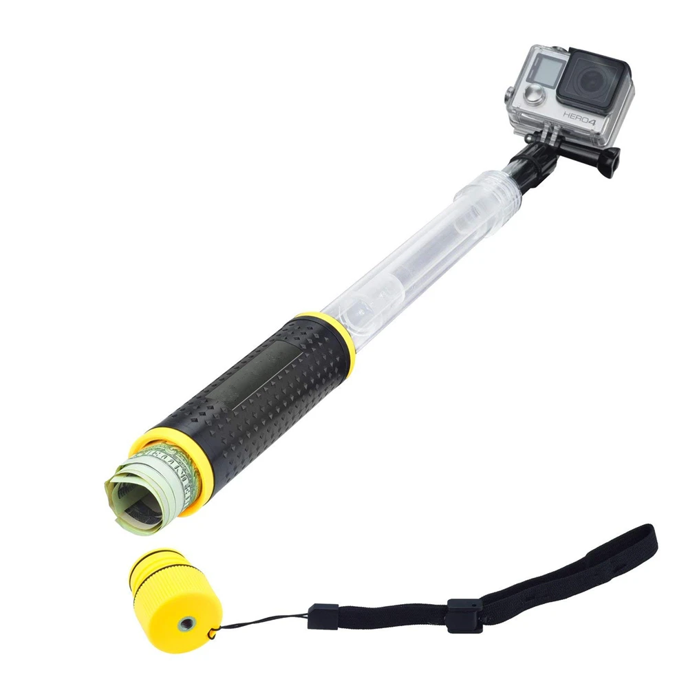 Waterproof Monopod Tripod Extendable transparent Selfie Stick for xiaomi yi 4k II 2 /SJ4000 Gopro hero 5 6 | Электроника