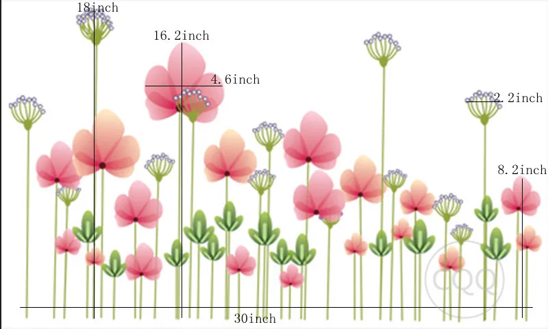 fence railing butterfly with flower garden decor skirting corner wall sticker home AY7205 | Дом и сад