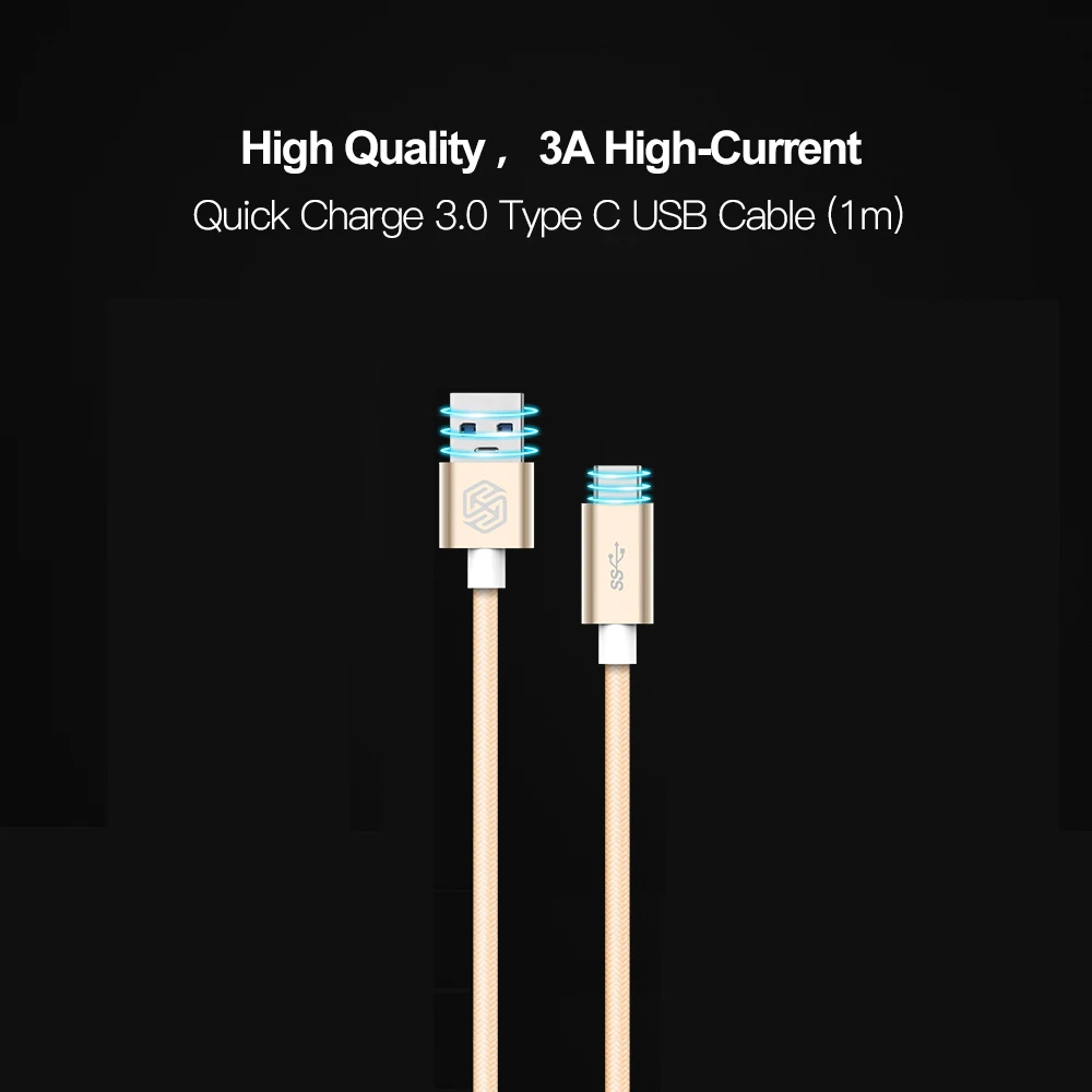 Nillkin QC3.0 адаптер Quick Charge 3 0 зарядное устройство с type C кабелем для samsung Galaxy S10 S9 Plus Xiaomi