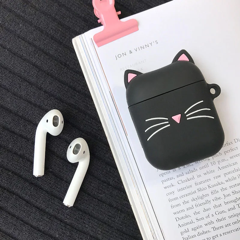 3D мультяшный силиконовый чехол для AirPods, чехол, беспроводной Bluetooth наушник, защитный чехол для Apple Airpods, чехол, милый мягкий - Цвет: 13