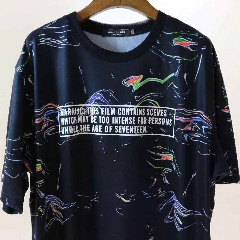 Новый Marcelo Burlon MB футболка Для мужчин женщин уличная общей печати летняя Harajuku