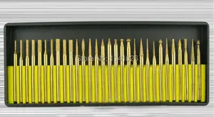 Бесплатная доставка 30 шт. 3 мм титановые Алмазные Заусенцы Набор вращающихся заусенцев Dremel инструмент шлифовальный инструмент Аксессуары электроинструменты Гравировальный Бит