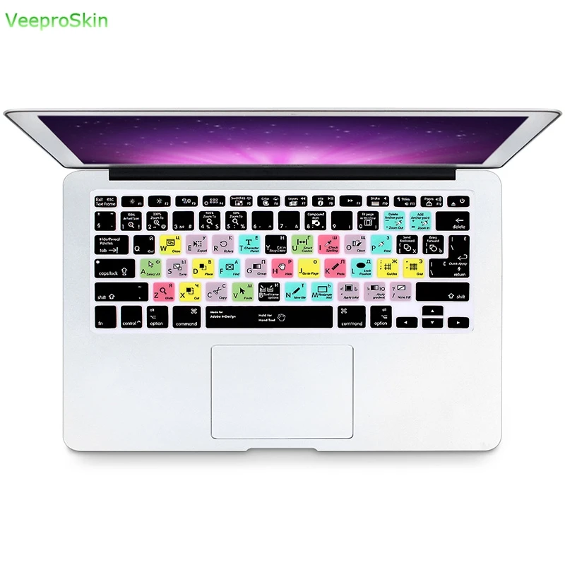 Силиконовый чехол для клавиатуры Macbook Pro Retina Air 13 дюймов 15 с горячими клавишами