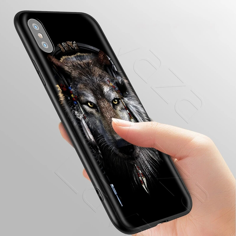 Чехол Lavaza Angry Animal Wolf Face для iPhone 11 Pro XS Max XR X 8 7 6 6S Plus 5 5s |