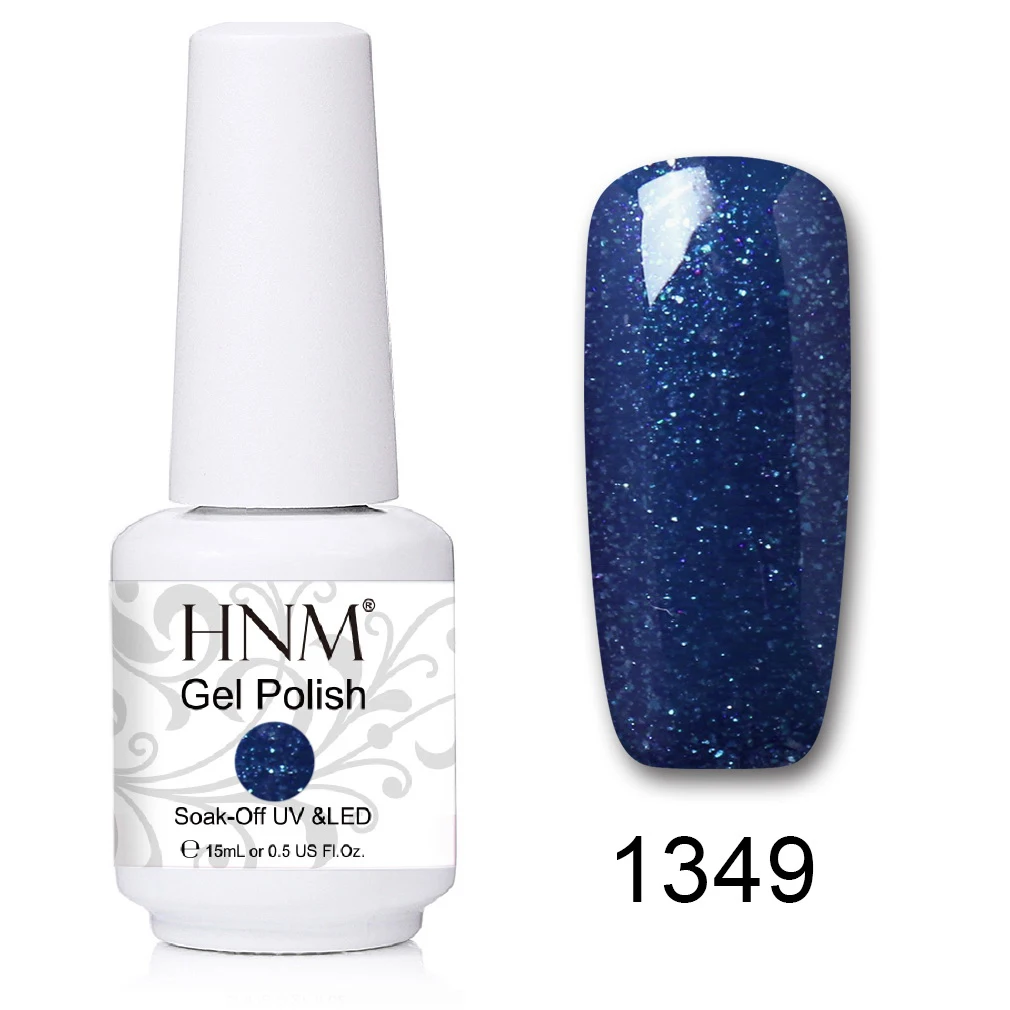 HNM 15 мл УФ-гель для ногтей лак удаляющийся замачиванием светодиодный светильник Гель-лак Полуперманентная живопись желлак Лаки лакукер штамповка эмаль - Цвет: 1349