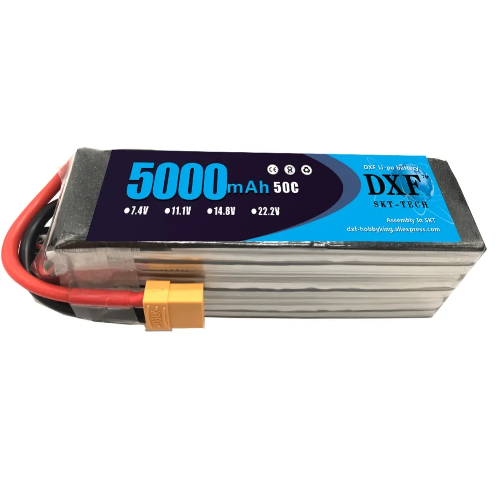 DXF 22 2 V 6S 5000mAh 50C Max 100C AKKU для дистанционного управления Квадрокоптер вертолет