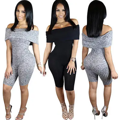 2016 сексуальный женский комбинезон для ночного клуба с открытыми плечами и лямкой