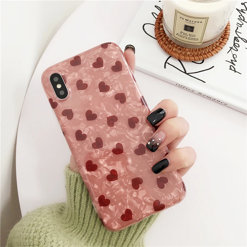 Чехол для телефона Gimfun Love Heart для Iphone Xs Max Xr, блестящий Блестящий ТПУ чехол для Iphone 11 Pro Max 7 8 6s Plus X, чехол